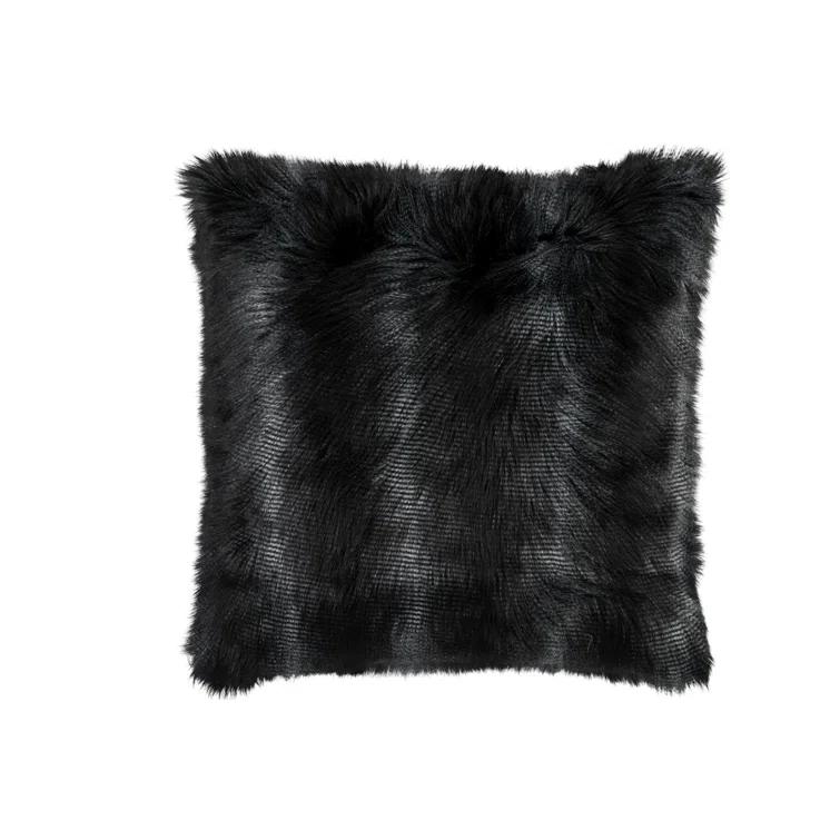 Lili Alessandra Faux Fur Feather Throw Pillow
