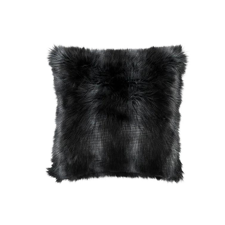 Lili Alessandra Faux Fur Feather Throw Pillow
