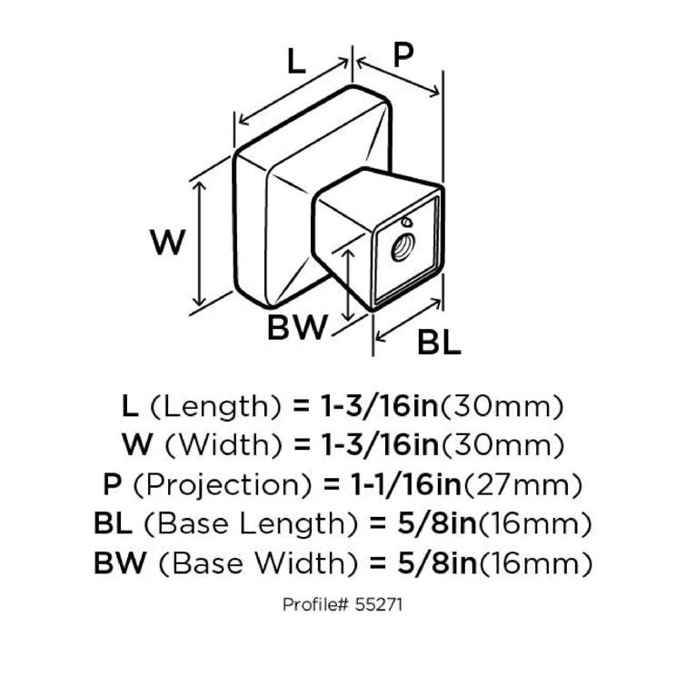 Blackrock Square Knob