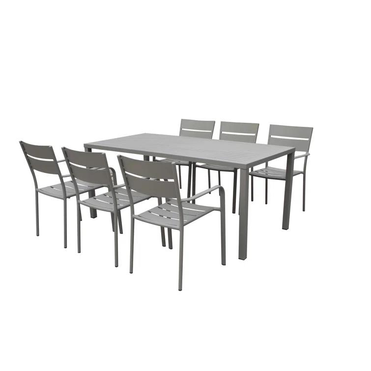 Bette Powder Coated Aluminum Outdoor Stacking Dining Armchair