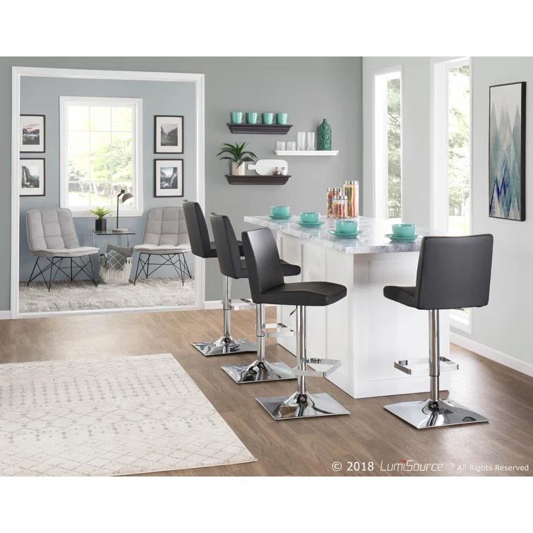 Captain Swivel Upholstered Adjustable Height Counter Stool