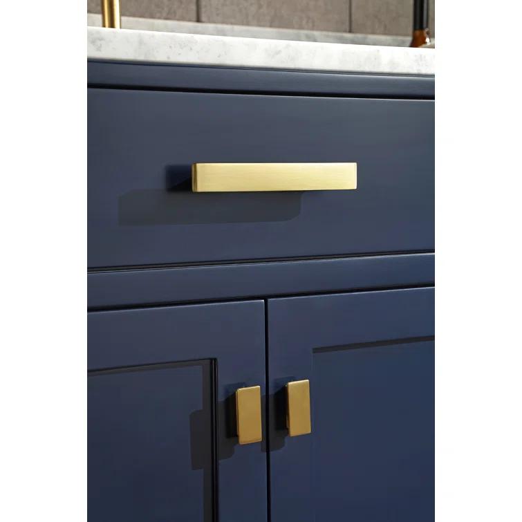 Madison 72" Monarch Blue Double Sink Vanity with Marble Top