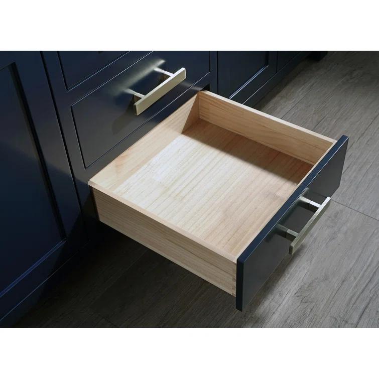 Madison 72" Monarch Blue Double Sink Vanity with Marble Top