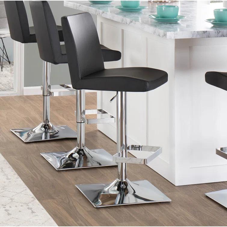 Captain Swivel Upholstered Adjustable Height Counter Stool