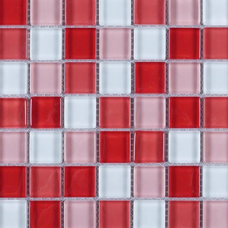 Supreme Tile Glare 11.82 in. x 11.82 in. Squares Glossy Glass Mosaic Tile