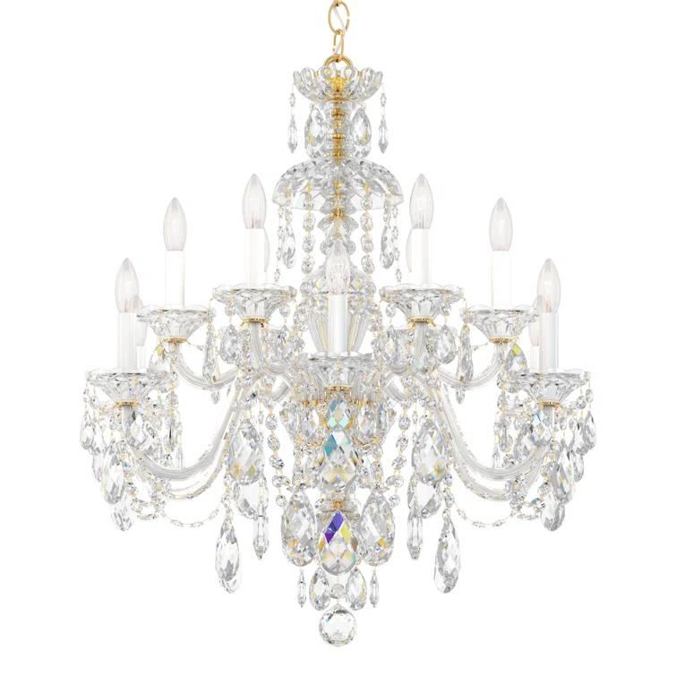 Sterling 12 - Light Glass Classic / Traditional Chandelier