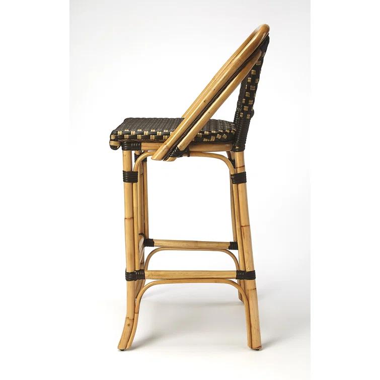 Butler Specialty Company Lila 28" Rattan Bar Stool In Dark Brown