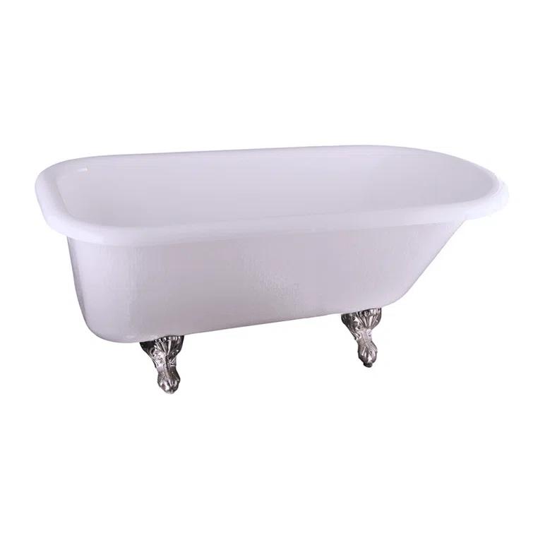 Atlin 67'' x 29.5'' Freestanding Soaking Acrylic Bathtub