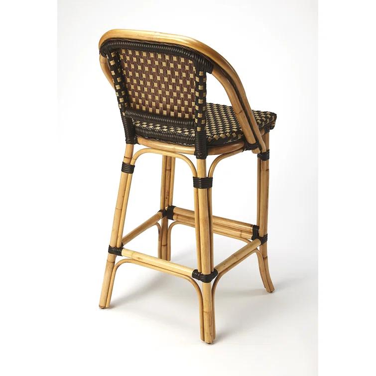 Butler Specialty Company Lila 28" Rattan Bar Stool In Dark Brown