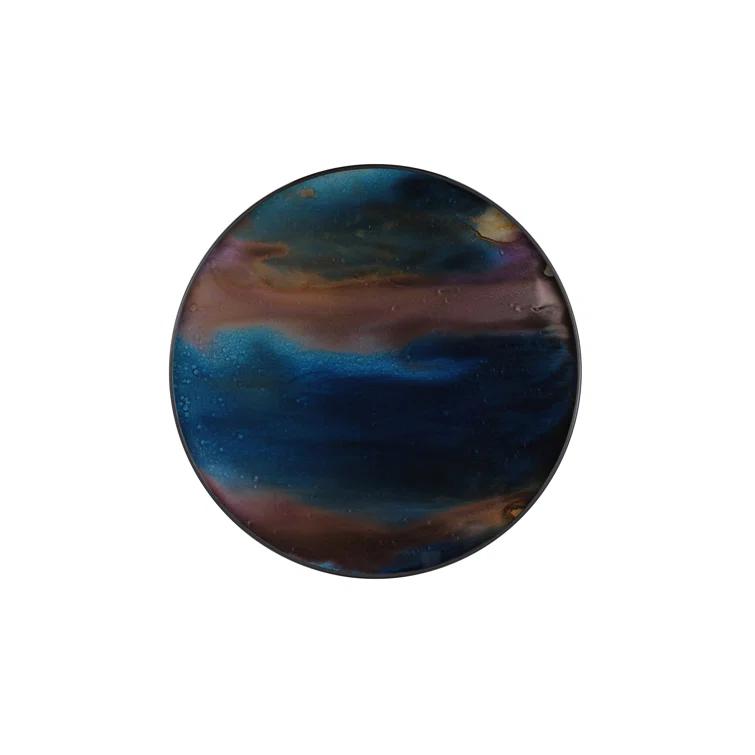 19-Inch Indigo Mirror Glass Decorative Tray