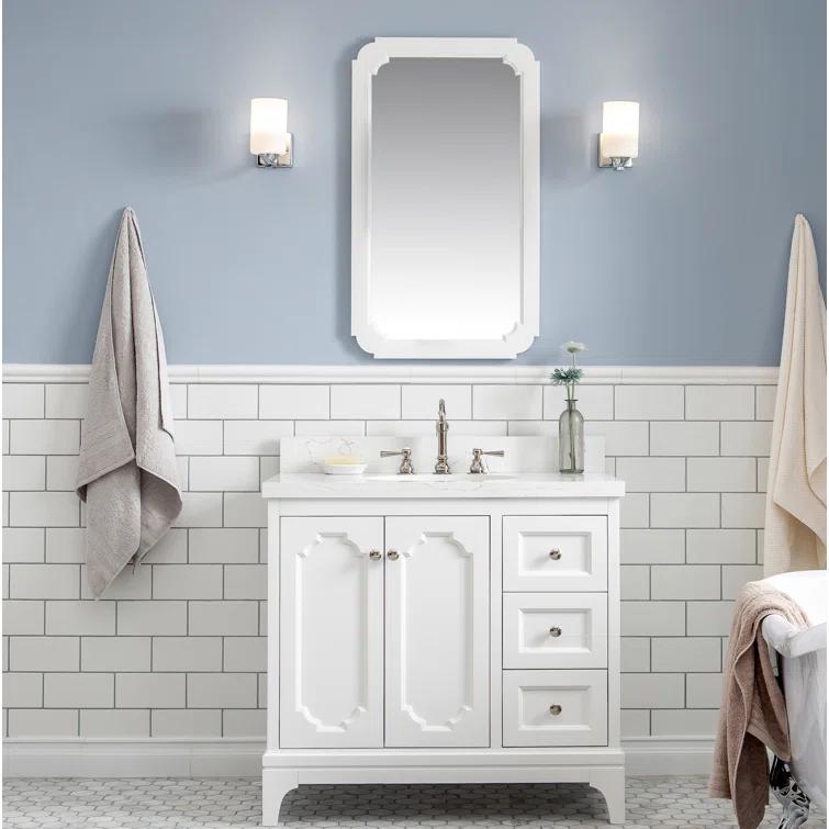 Willa Arlo™ Interiors Bernardo 36'' Single Bathroom Vanity with Stone Top