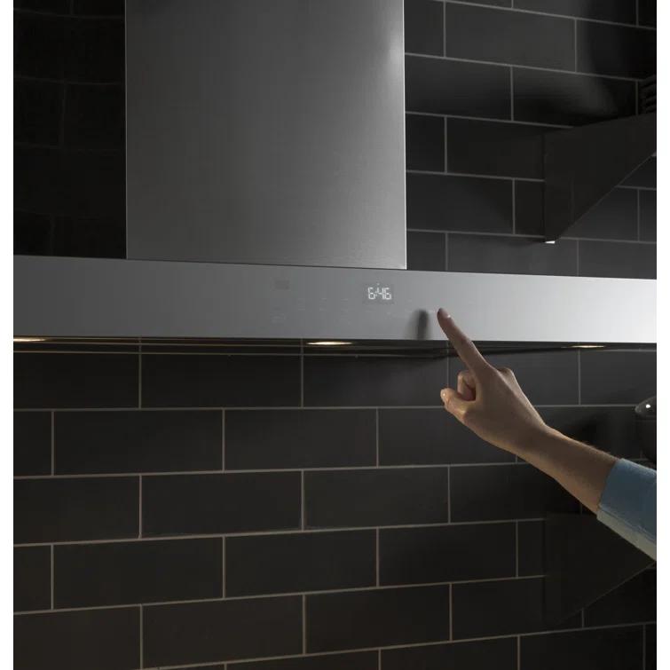 36" GE Profile Smart Appliances 610 CFM Convertible Wall Mount Range Hood with Night Light Wi-Fi Remote Control Included