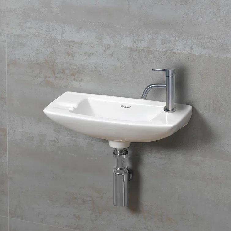 Whitehaus Collection Stainless Steel Single Lever Bathroom Faucet with Pop-up Drain