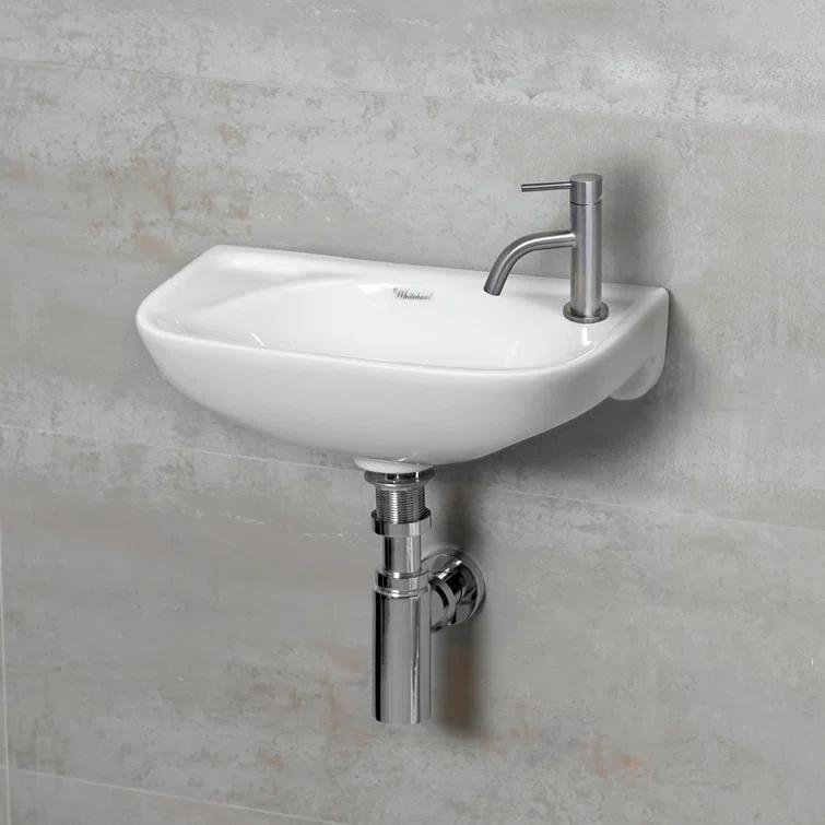 Whitehaus Collection Stainless Steel Single Lever Bathroom Faucet with Pop-up Drain