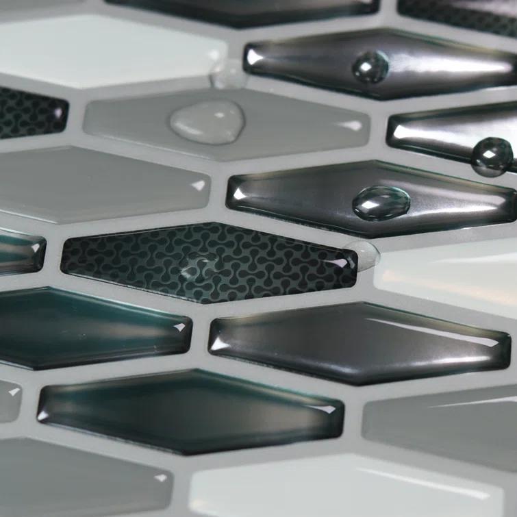 Art3d 0.6'' W x 2.4'' L PVC Peel and Stick Mosaic Tile