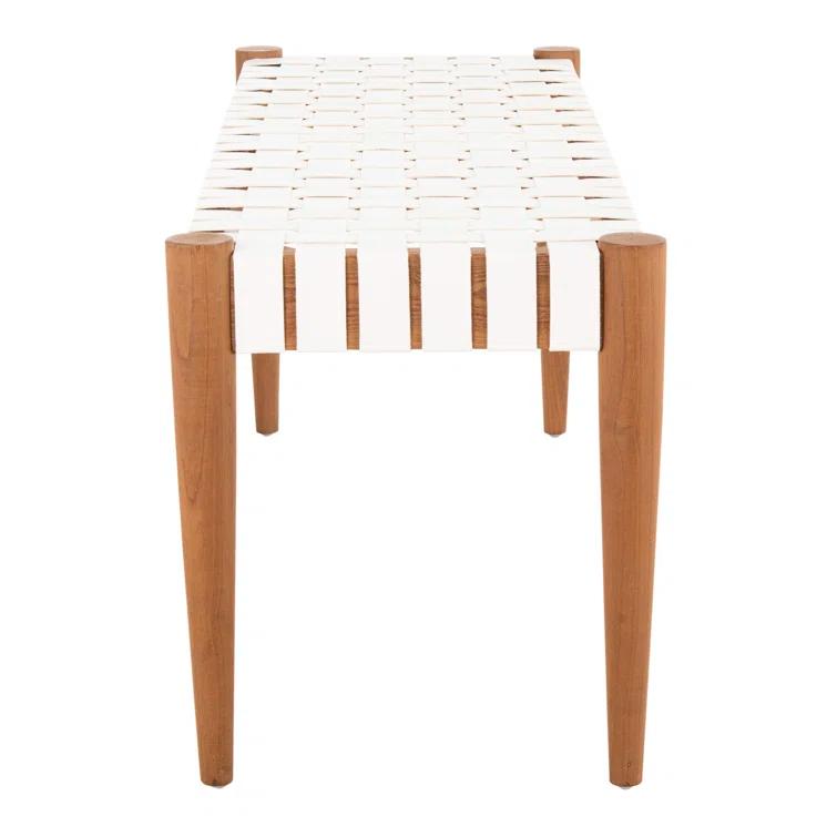 Orin 47" Woven Leather Bench