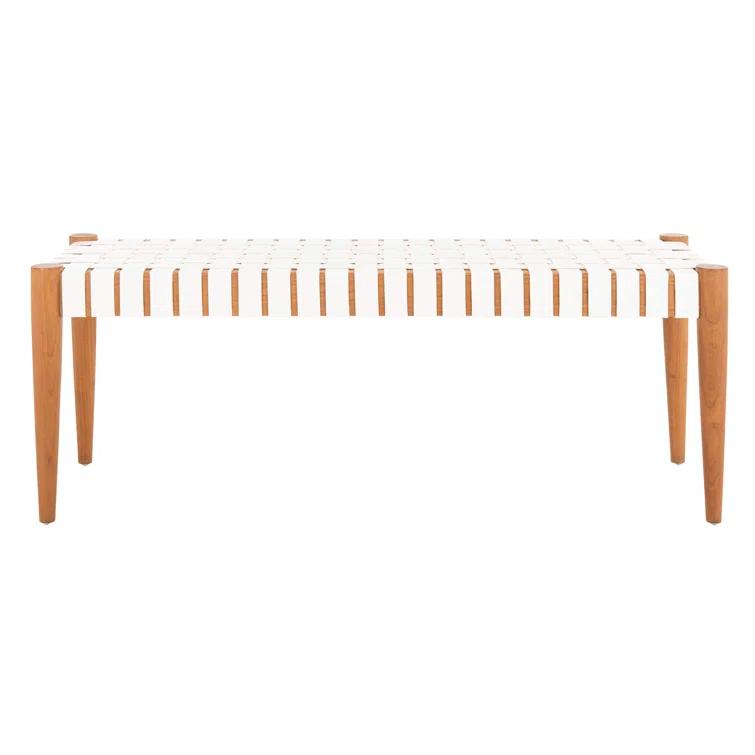 Orin 47" Woven Leather Bench