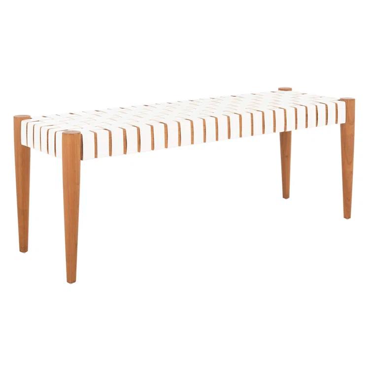 Orin 47" Woven Leather Bench
