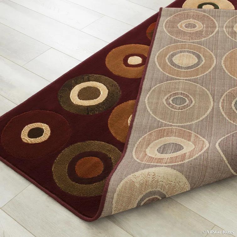Geometric Red Area Rug