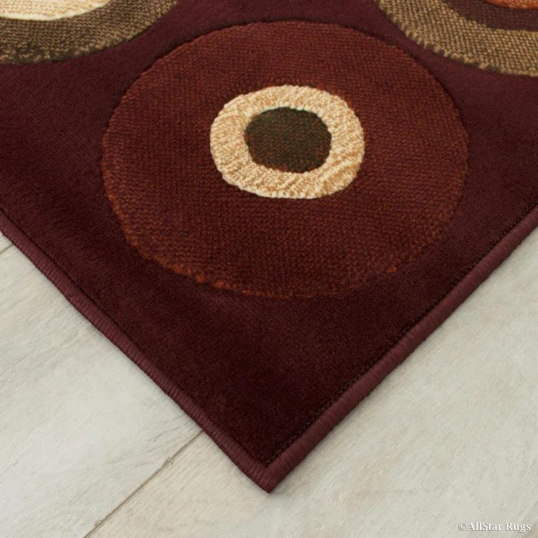 Geometric Red Area Rug