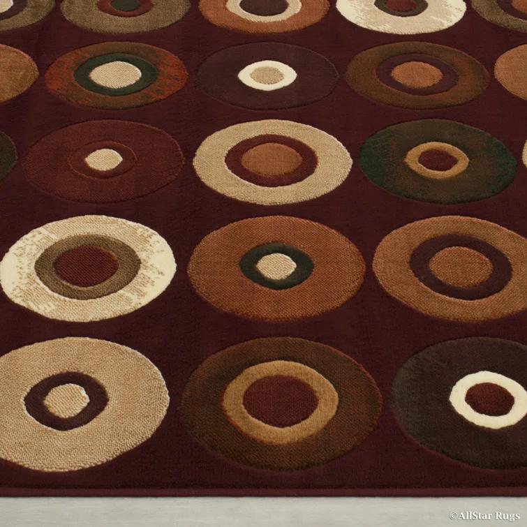 Geometric Red Area Rug