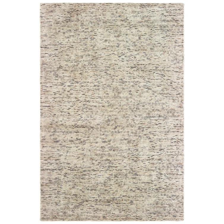 LegendsHandmade Tufted Wool Ivory/Sand Area Rug
