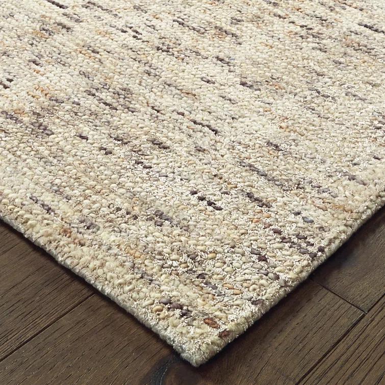 LegendsHandmade Tufted Wool Ivory/Sand Area Rug