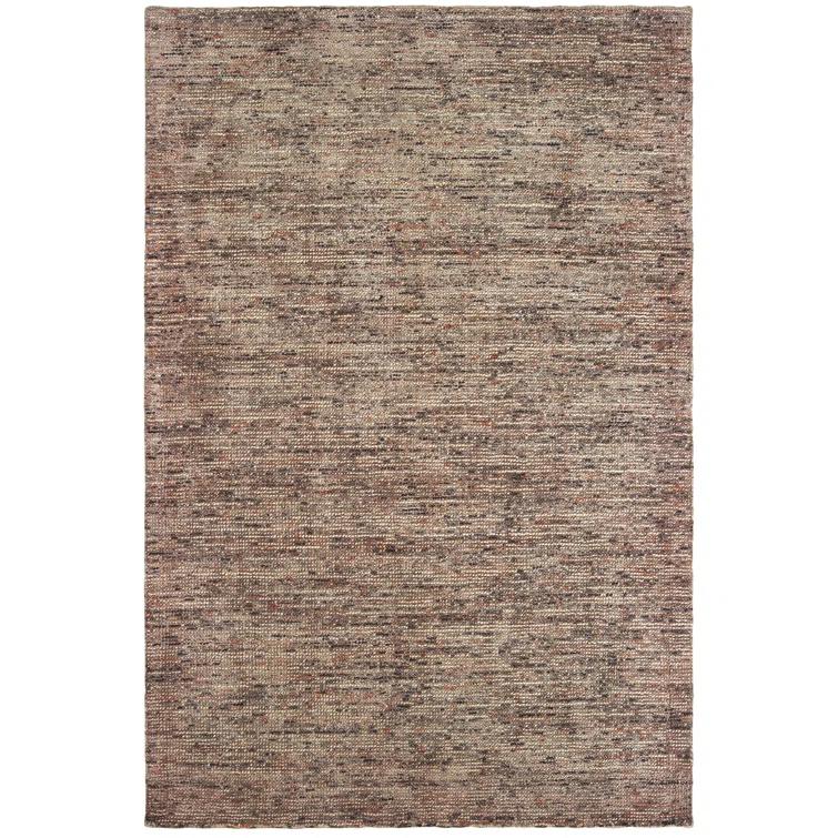 Lucent Handmade Tufted Taupe/Pink Area Rug