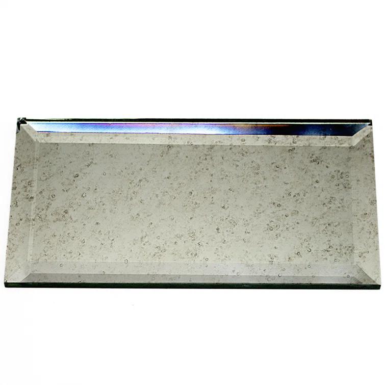 Vintage Mirror 3" x 6" Beveled Glass Brick Look Subway Wall Tile