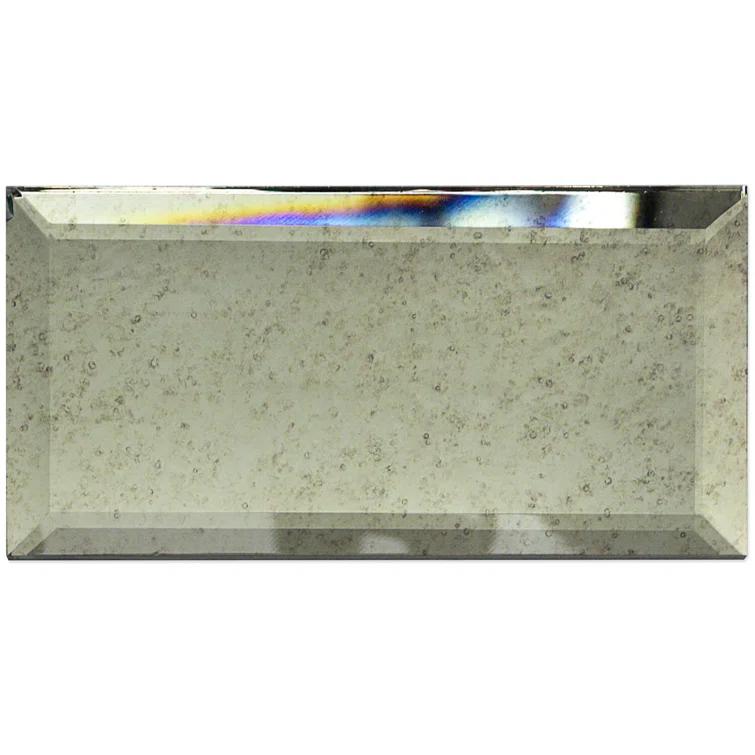 Vintage Mirror 3" x 6" Beveled Glass Brick Look Subway Wall Tile