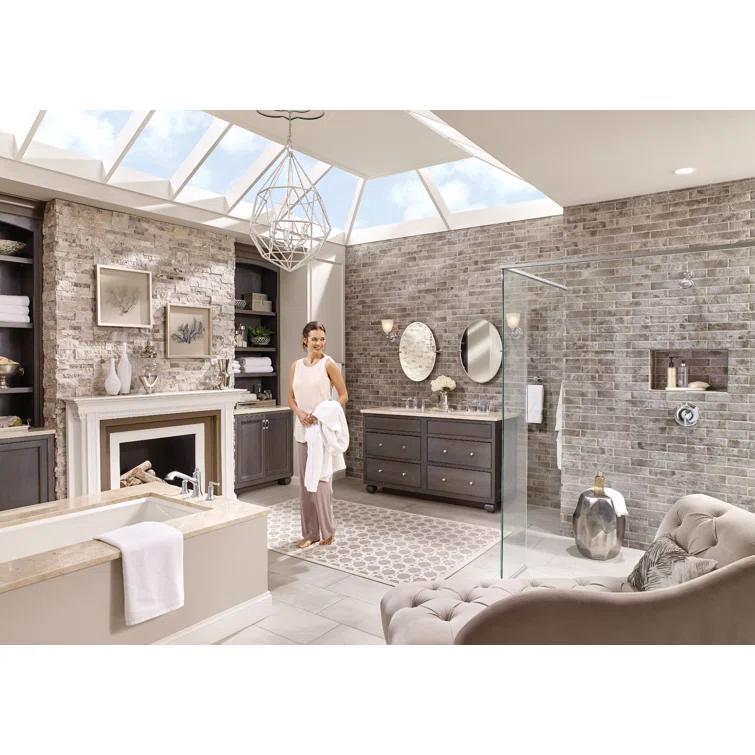 Moen Dartmoor Double Handle Deck Mounted Roman Tub Faucet Trim Kit, Valve Required