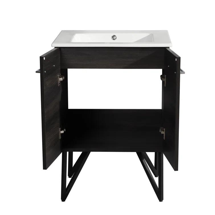 Annecy 24 In. Bathroom Vanity With Ceramic Sink Top