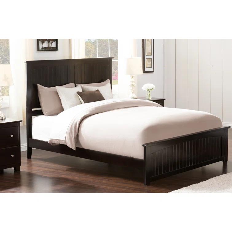 Nantucket Low Profile Solid Wood Platform Bed with Matching Footboard
