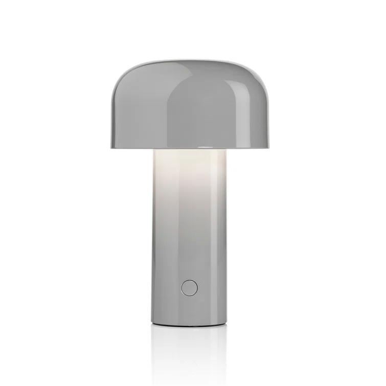 Gray Cordless Adjustable Outdoor Kids Table Lamp with LED Light