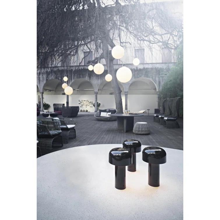 Cioko Dark Brown Cordless LED Outdoor Table Lamp, 12.5cm