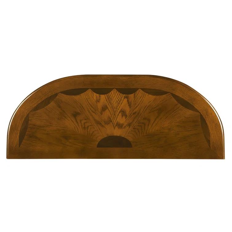 Butler Specialty Demilune Console Table In Vintage Oak