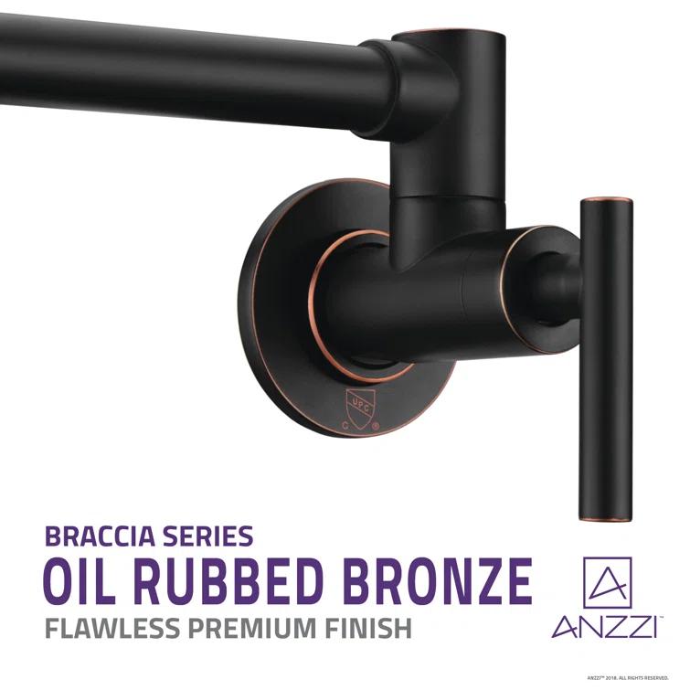 ANZZI Braccia Series 24" Wall Mounted Pot Filler With Accessories