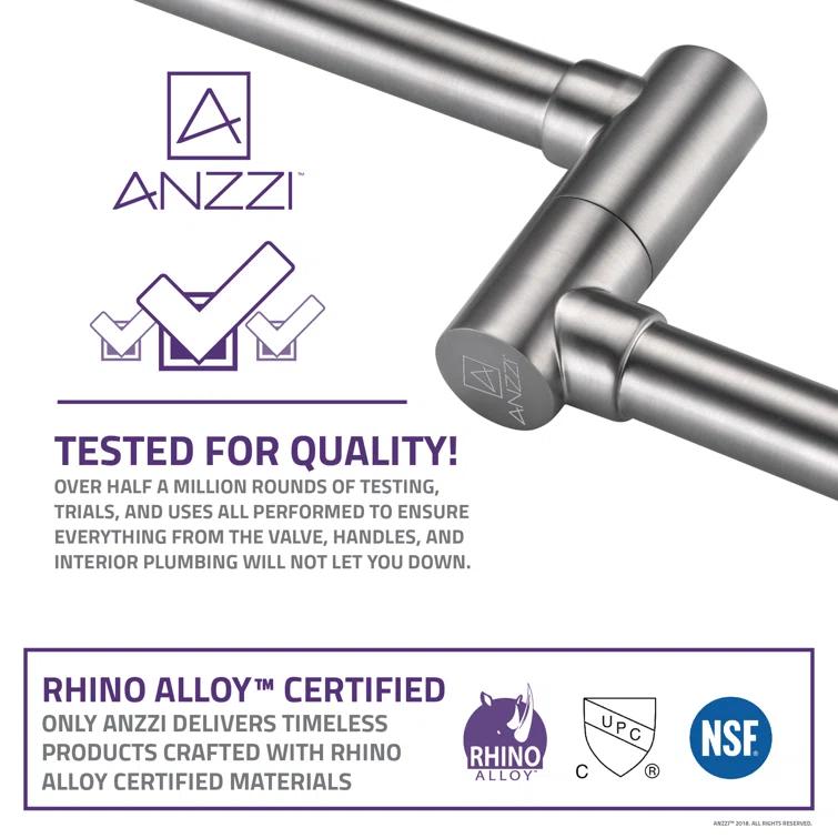 ANZZI ANZZI Braccia Series 24" Wall Mounted Pot Filler With Accessories KF-AZ258BN