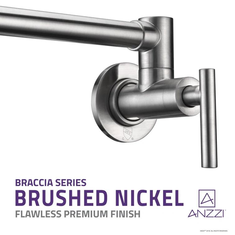 ANZZI ANZZI Braccia Series 24" Wall Mounted Pot Filler With Accessories KF-AZ258BN