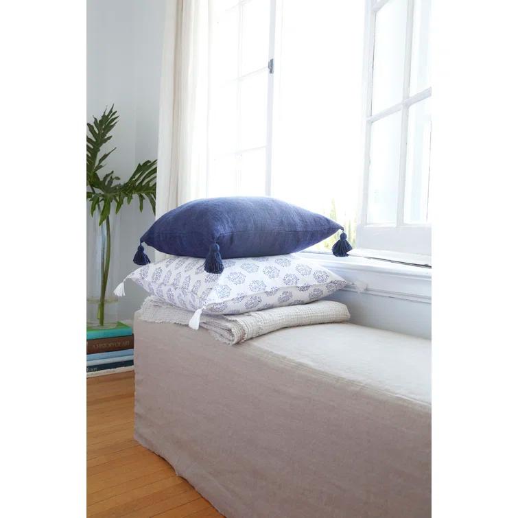Pom Pom At Home Montauk Tassels Feather Reversible Throw Pillow