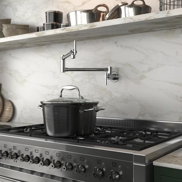 ANZZI ANZZI Braccia Series 24" Wall Mounted Pot Filler With Accessories KF-AZ258CH