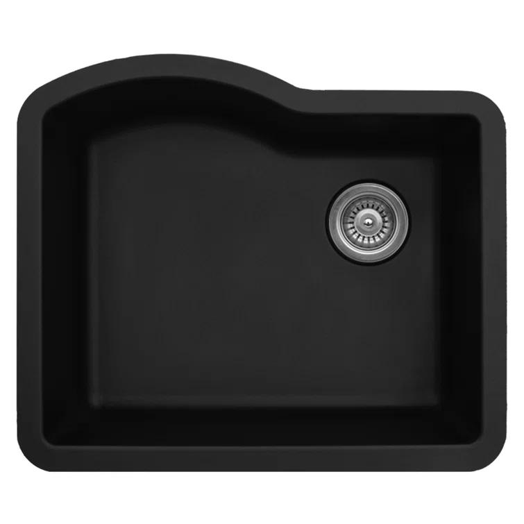 Karran Undermount Quartz Composite 24'' X 20-3/4'' Single Bowl Kitchen Sink