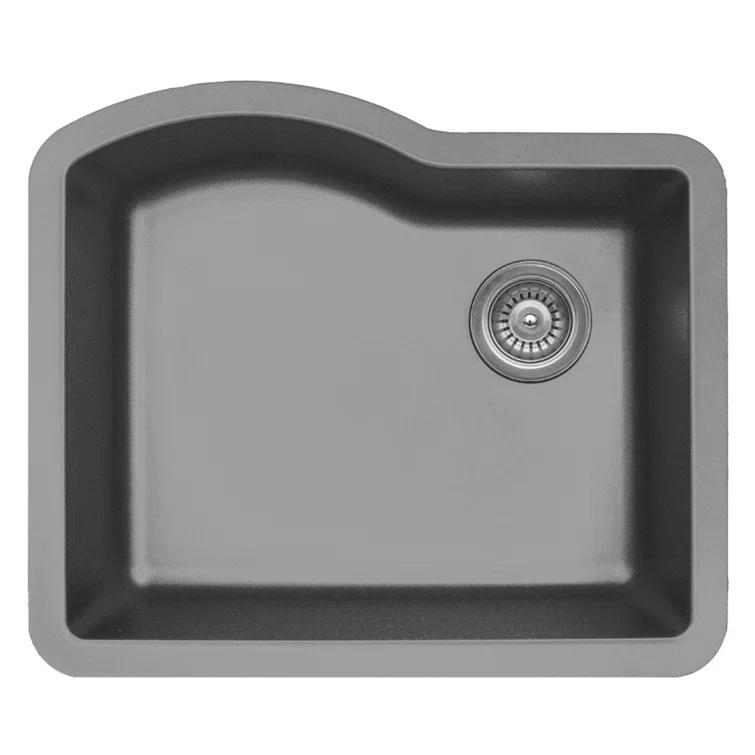 Karran Undermount Quartz Composite 24'' X 20-3/4'' Single Bowl Kitchen Sink