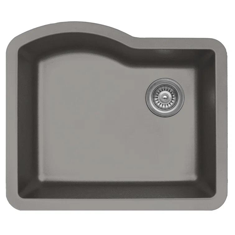Karran Undermount Quartz Composite 24'' X 20-3/4'' Single Bowl Kitchen Sink