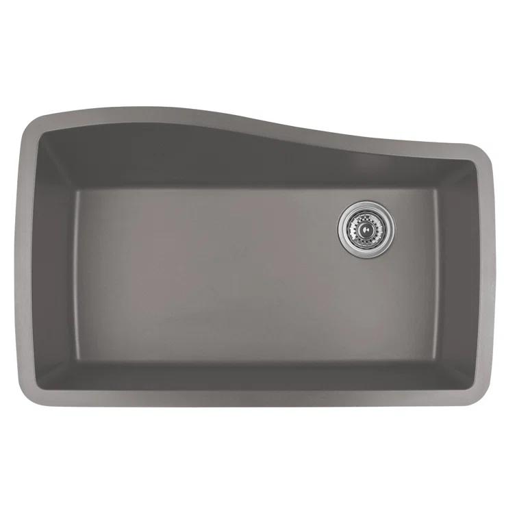 Karran Karran Undermount Quartz Composite 33-1/2'' X 21'' Single Bowl Kitchen Sink QU-722-CN