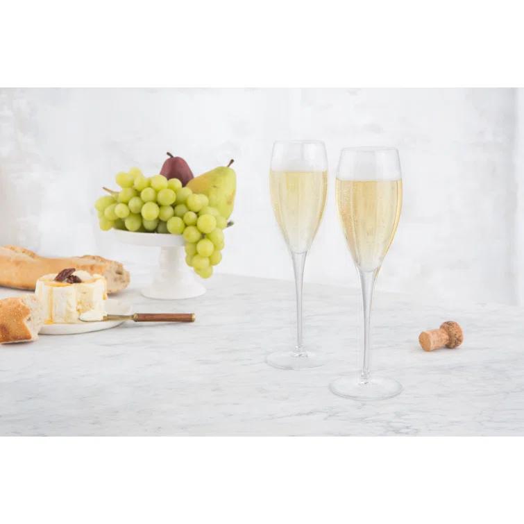 Luigi Bormioli Michelangelo 7 oz. Glass Flute (Set of 4)
