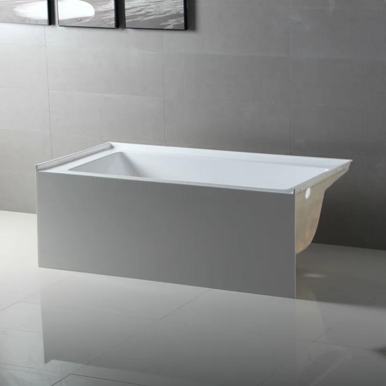 Apron Soaking Acrylic Bathtub
