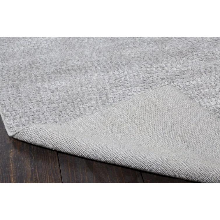 Kalaty Renzo Area Rug RZ-545 Silver Single-Color Faded 8' 6" x 11' 6" Rectangle