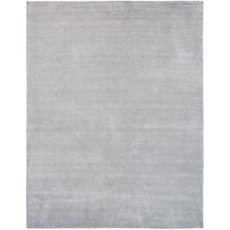 Kalaty Renzo Area Rug RZ-545 Silver Single-Color Faded 8' 6" x 11' 6" Rectangle