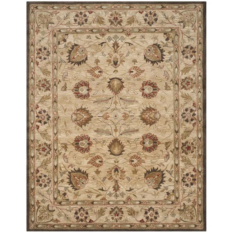 Antiquity AT812 Hand Tufted Indoor Area Rug - Beige/Beige - 8'3"x11' - Safavieh